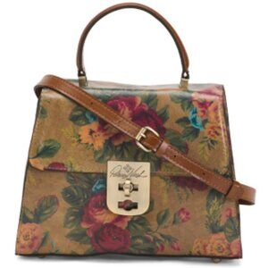 Patricia Nash Carisbrooke Satchel Vintage Victorian Garden-NEW-GENUINE LEATHER